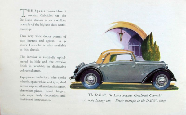 DKW Modellprogramm 1938 Automobilprospekt (11799)