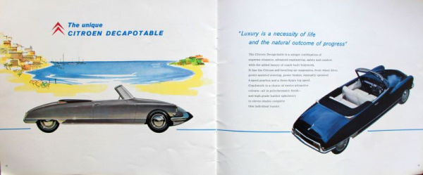 Citroen DS Modellprogramm 1963 "Unique Citroen" Automobilprospekt (11753)