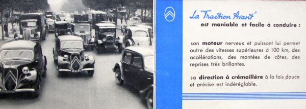 Citroen 11 CV Traction Avant Modellprogramm 1938 Automobilprospekt (11747)