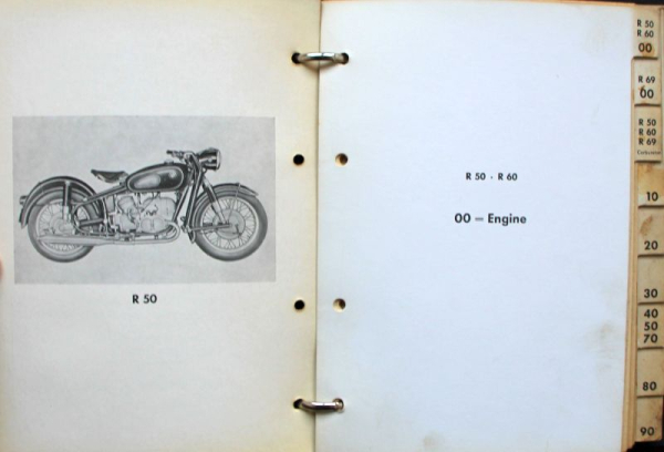 BMW R 50 - R 69 Motorbike 1959 Spare Partslist in original folder (11722)