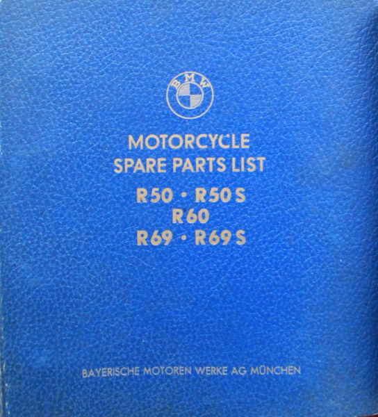 BMW R 50 - R 69 S Motorbike 1961 Spare-Partslist in original folder (11721)