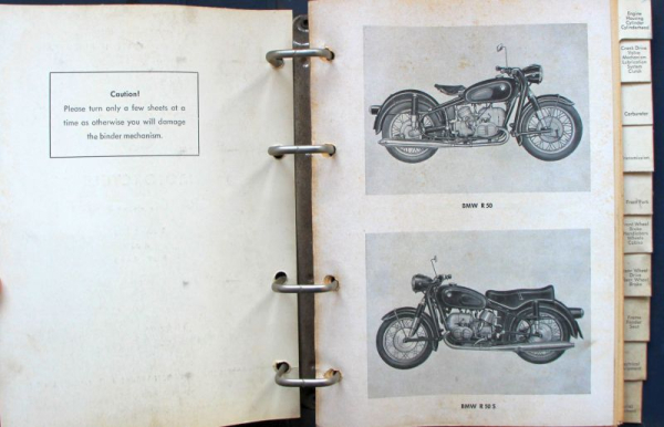 BMW R 50 - R 69 S Motorbike 1961 Spare-Partslist in original folder (11721)