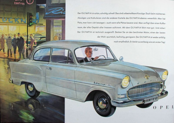 Opel Olympia Modellprogramm 1957 Automobilprospekt (11742)