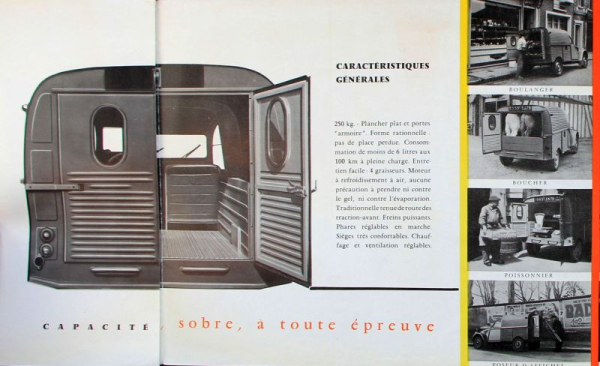 Citroen 2 CV 250 Kg Fourgonnette Modellprogramm 1958 Automobilprospekt (11745)