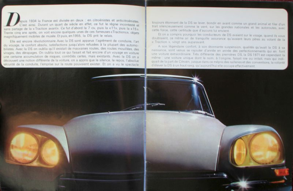 Citroen DS Modellprogramm 1970 Automobilprospekt (11746)