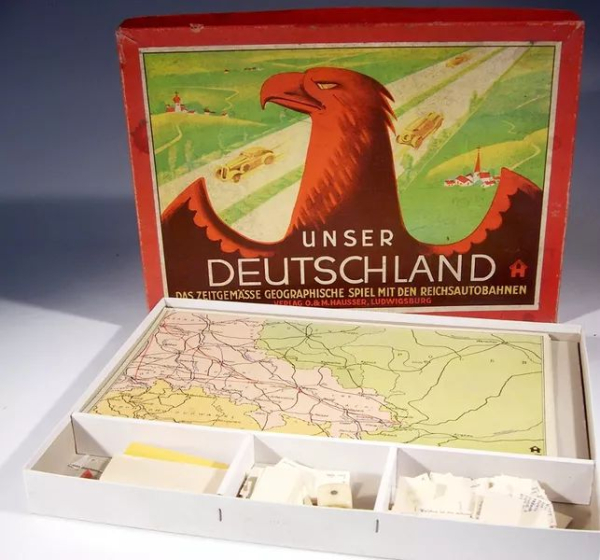 Hauser Reichsautobahn "Unser Deutschland" Autobahn-Brettspiel 1937 (11761)