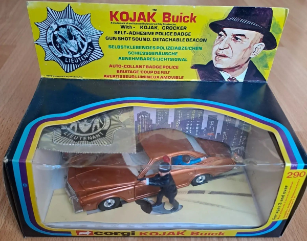 Corgi Toys Buick Regal Kojak Car 1974 Metallmodell mit Figuren in Originalbox (11803)