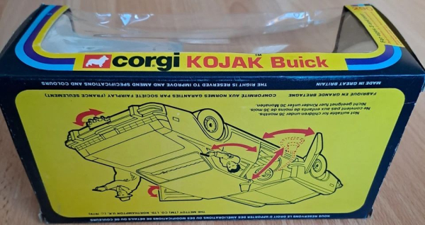 Corgi Toys Buick Regal Kojak Car 1974 Metallmodell mit Figuren in Originalbox (11803)