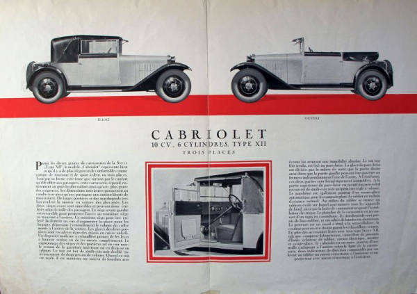 Steyr XII Cabriolet Six Cylinder Modellprogramm 1928 Automobilprospekt (11813)