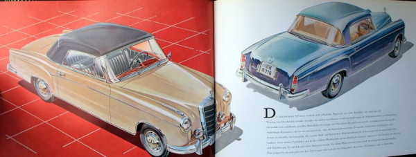 Mercedes-Benz 220 S Coupe Cabriolet Modelprogram 1959 Carbrochure (11808)