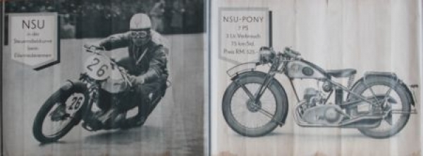 NSU Motorrad Modelprogram 1930 Dealer-Showroomposter (5997)