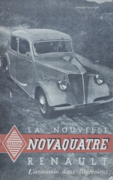 Renault Novaquatre Modelprogram 1938 "La Nouvelle" Carbrochure (5946)