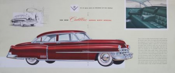 Cadillac Modellprogramm 1950 Automobilprospekt mit Originalumschlag (5949)