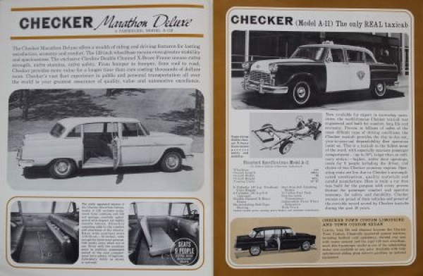 Checker Modelprogram 1965 Carbrochure (5954)