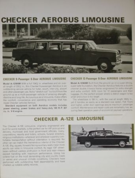 Checker Marathon Modelprogram 1967 three brochures lot (5952)