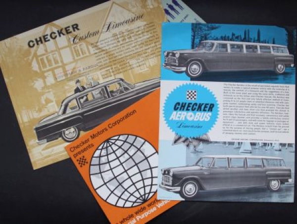 Checker Modelprogram 1964 four carbrochure lot (5953)