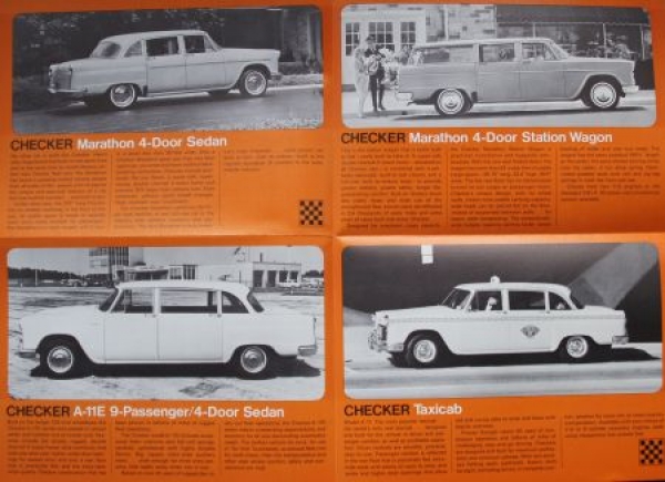 Checker Modelprogram 1964 four carbrochure lot (5953)