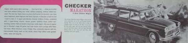 Checker Marathon Modelprogram 1963 "Comfort and Elegance" five brochures lot (5950)