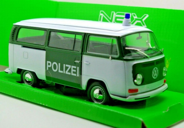 NEX Volkswagen Bus T2 Polizei 1972 Metallmodell in Originalbox (5903)