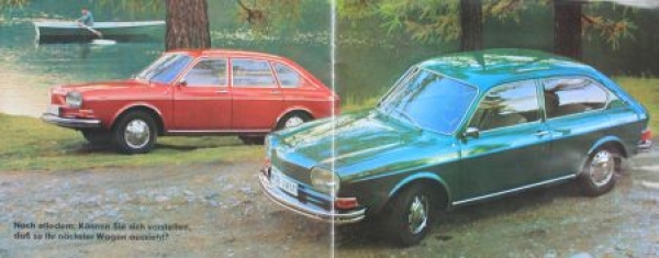 Volkswagen 411 Modelprogram 1969 "Stellen Sie Ihren Wagen mal daneben" Carbrochure (5920)