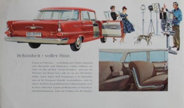 Opel Kapitän Modellprogramm 1959 Automobilprospekt (5930)