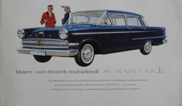 Opel Kapitaen Modelprogram 1959 Carbrochure (5930)