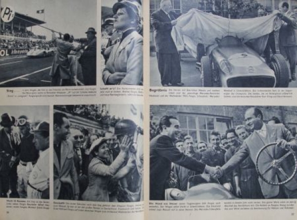 "Bertelsmann drei in einem Heft" Society-Magazine 1956 Fangio Story two Issues (5881)