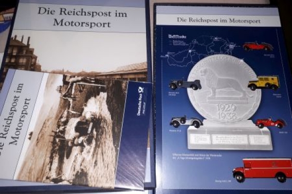 Deutsche Post "Die Reichspost im Motorsport" 6 Bubmobile-Vehicles in original-Advertisingbox 1929-1938 (6510)