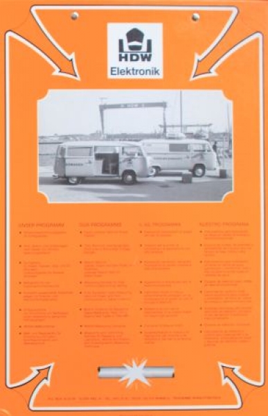 Volkswagen T2 Transporter Clipboard 1972 Customer Service HDW Elektronic (6508)