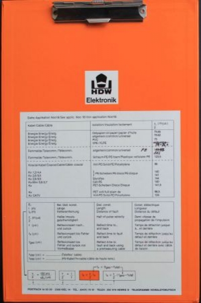 Volkswagen T2 Transporter Clipboard 1972 Customer Service HDW Elektronic (6508)