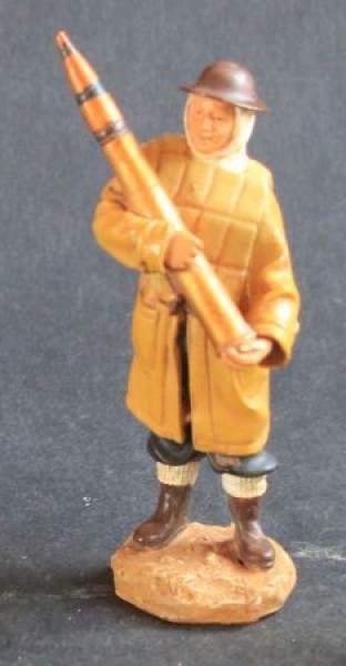 Militaria Soldatenfiguren 4 Gipsmodelle 1940 handcoloriert (6511)