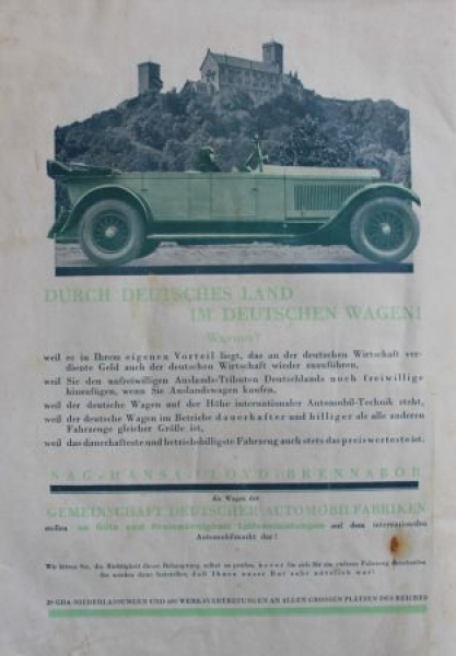 "GDA Rundschau" 1928 Werkszeitschrift der NAG, Hansa-Lloyd, Brennabor Werke (5630)