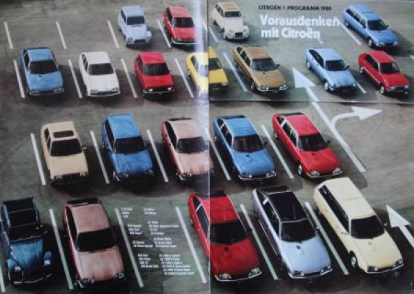 Citroen Modelprogram 1980  "Vorausdenken mit Citroen" Carbrochure (5725)