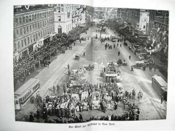 Koeppen "Im Auto um die Welt" Rennen New York-Paris 1909 Motorsport-Historie (9136)