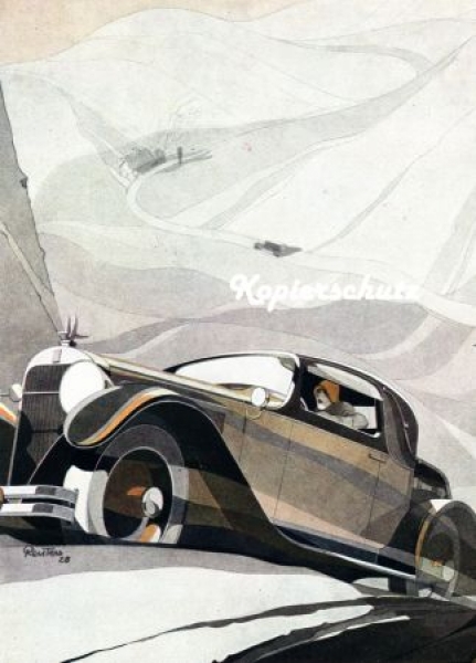 Adler Werke Werbe-Plakat Reuters-Motiv 1928 (0465)