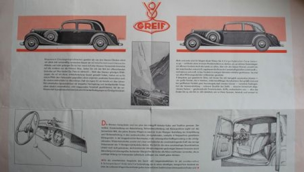 Stoewer 8 Front Wheel drive Type Greif Modelprogram 1934 (S0013)