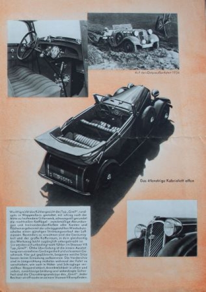 Stoewer 8 Typ Greif Front wheel drive Modelprogram 1937 (S0021)