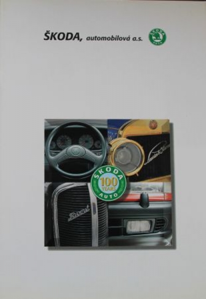 Skoda Modellprogramm "Automobilova Histora" 1995 Carbrochure (3396)