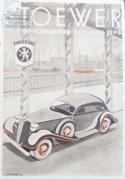 Stoewer Typ R150 Front wheel drive Modelprogram 1935 (S0023)