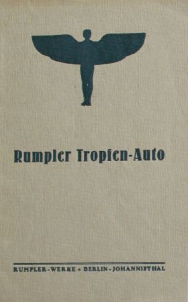 Rumpler Tropfen-Auto Modellprogramm 1921 (S0029)