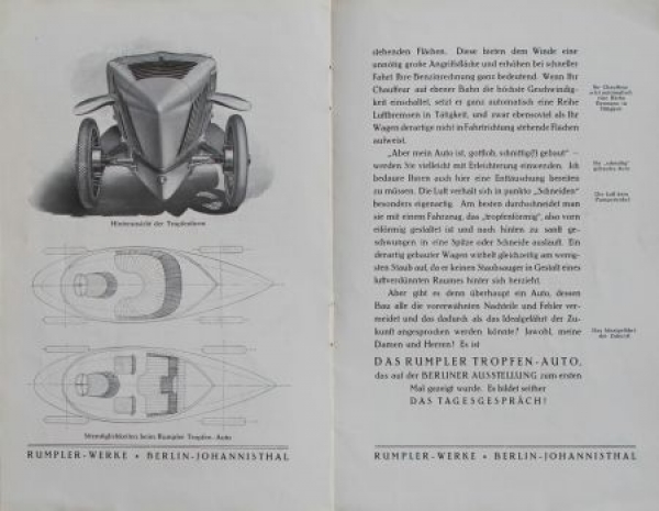 Rumpler Tropfen-Auto Modelprogram 1921 (S0029)