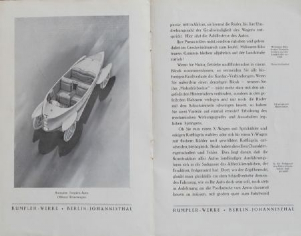 Rumpler Tropfen-Auto Modelprogram 1921 (S0029)