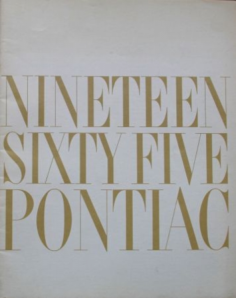 Pontiac Modelprogram 1965 Carbrochure (3438)