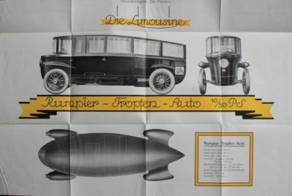 Rumpler Tropfen-Auto Modellprogramm 1921 (S0032)