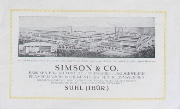 Simson Type Bo - Co Modelprogram 1920 (S0033)