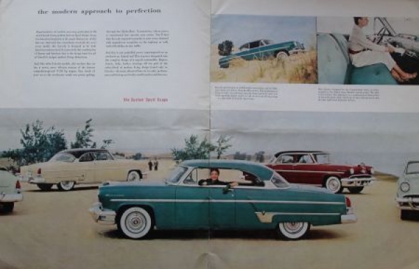 Lincoln Cosmopolitan Capri Modellprogramm 1954 Automobilprospekt (3429)