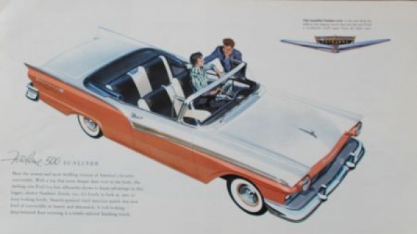 Ford Fairlane 500 Modelprogram 1957 Carbrochure (3427)