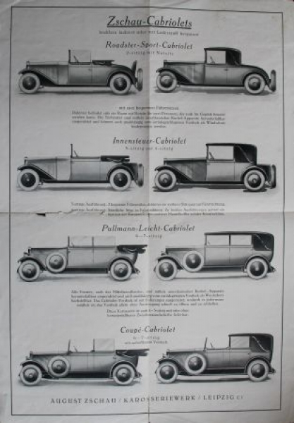 Zschau Carosseries "Das elegante Cabriolet" Modelprogram 1925 (S0046)