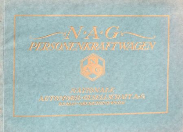 NAG Personalcars 1922 Modelprogram (S0048)