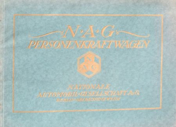 NAG Personenwagen 1922 Modellprogramm (S0048)